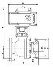 ZDJR智能電動O型調節球閥外形尺寸圖