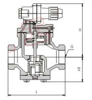 YD13H/Y型內(nèi)螺紋連接高靈敏度蒸汽減壓閥外形尺寸圖