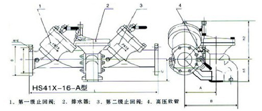 HS41X防污隔斷閥外形尺寸圖