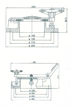 GLY-150型量油孔外形尺寸圖