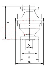 RGZW-1型管道阻火器外形尺寸圖